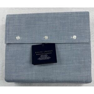 New Ralph Lauren‎ WORKSHIRT CHAMBRAY Blue Flat Sheet - Queen $215